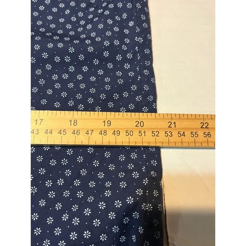 J. CREW Men's Secret Wash Shirt Classic Cotton Button Up Floral Blue Size Medium